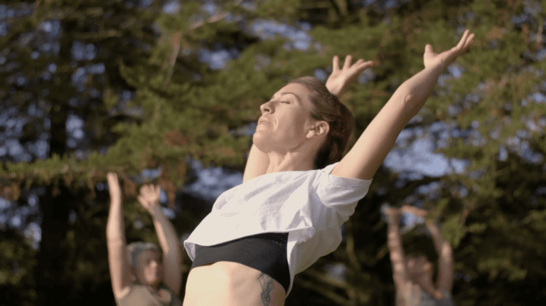 Photo of a yoga session